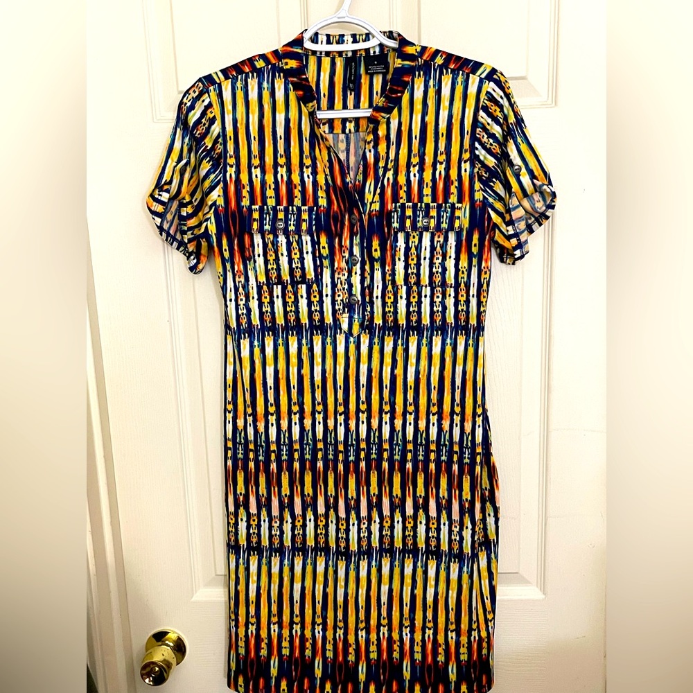 New Directions Vibrant Striped Mini Dress